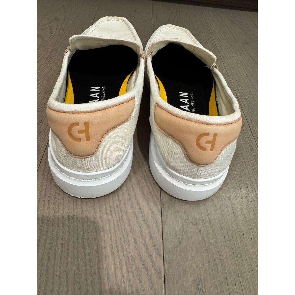 Cole Haan Men's GrandPrø Rally White Canvas Penny Loafer Boat Shoes Size 11 - Picture 3 of 8